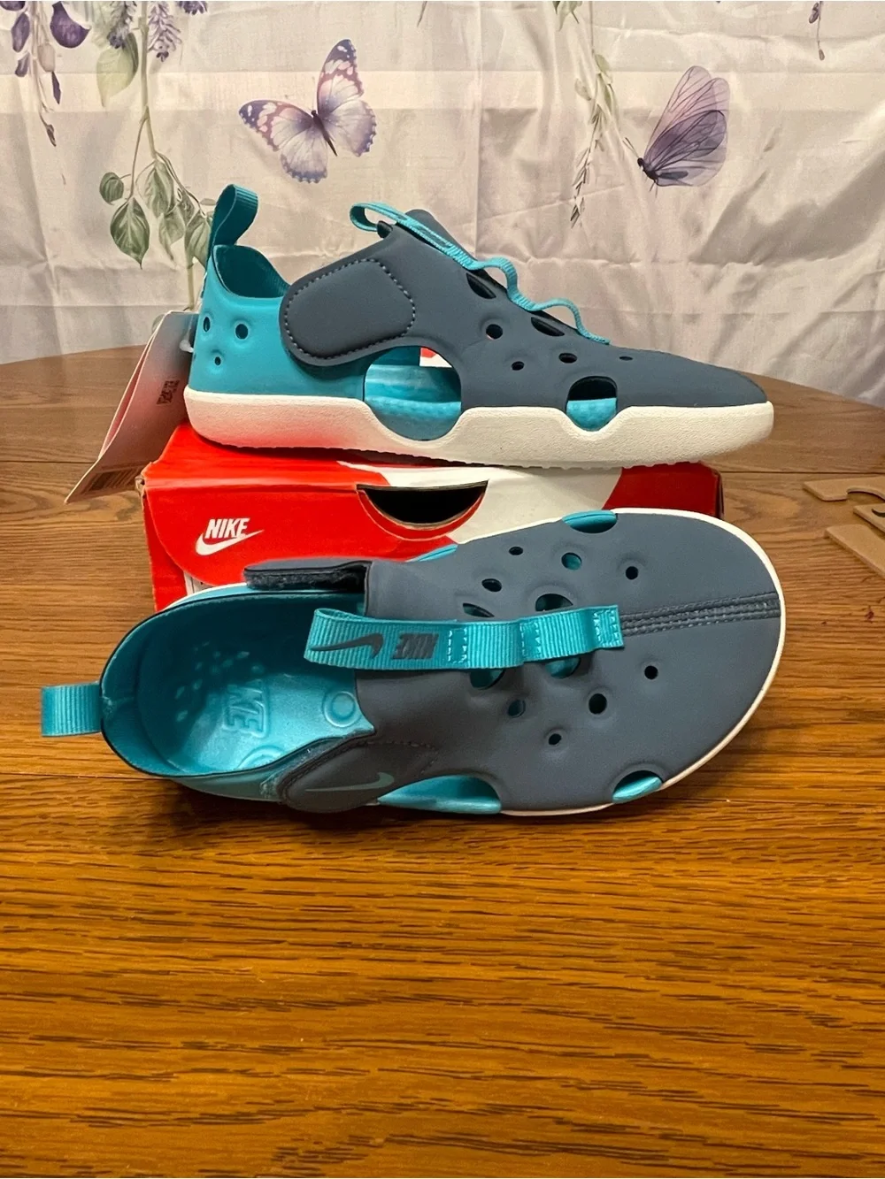 Nike Kids' Sunray Protect 4 (PS) thunderstorm/dusty cactus sail